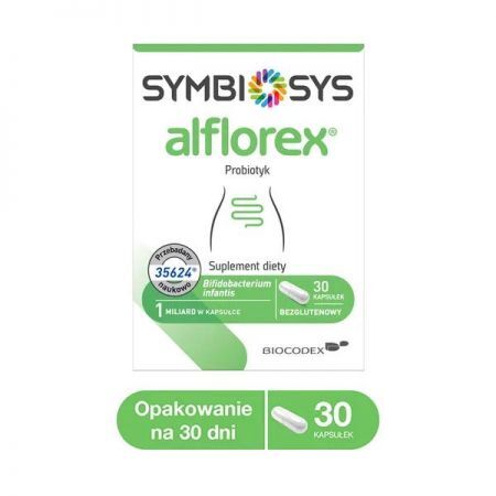 Symbiosys Alflorex, kapsułki, 30 szt. + Bez recepty | Przewód pokarmowy i trawienie | Probiotyki ++ Biocodex