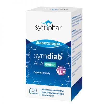 Symdiab ALA, 600 mg kapsułki, 30 szt + Bez recepty | Pamięć i koncentracja ++ Symphar