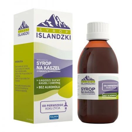 Syrop Islandzki na kaszel, 200 ml + Bez recepty | Przeziębienie i grypa | Kaszel ++ Solinea