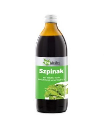 Szpinak sok 99,8% z liści, 500 ml EkaMedica + Bez recepty | Homeopatia i zioła | Herbaty i soki ++ Jaro-Pol Ekamedica