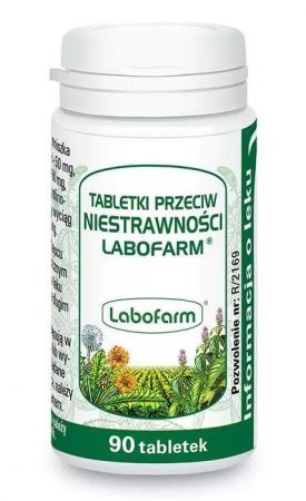 Tabletki przeciw niestrawności, 90 szt. Labofarm + Bez recepty | Przewód pokarmowy i trawienie | Niestrawność ++ Labofarm