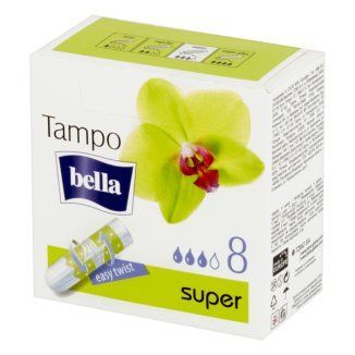Tampony higieniczne Bella Premium Comfort Super, 8 sztuk + Sprzęt i wyroby medyczne | Materiały higieniczne | Podpaski, wkładki, tampony ++ Toruńskie Zakłady Materiałów Opatrunkowych