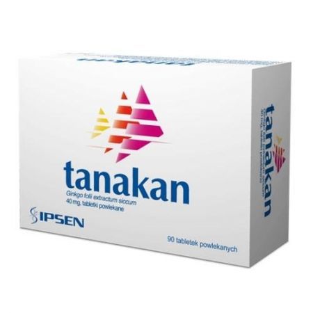 Tanakan, 40 mg tabletki powlekane, 90 szt. + Bez recepty | Pamięć i koncentracja ++ Ipsen