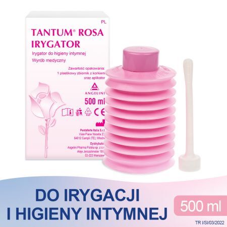 Tantum Rosa, irygator do higieny intymnej, 500 ml + Bez recepty | Zdrowie intymne | Infekcje i podrażnienia ++ Angelini