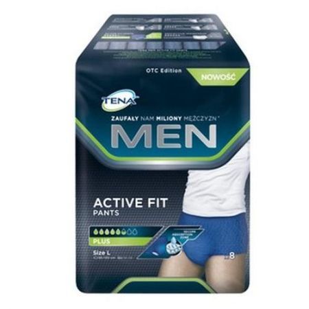 Tena Men Pants Plus OTC Edition Large, majtki chłonne, 8 szt. + Sprzęt i wyroby medyczne | Pieluchy dla dorosłych | Pieluchomajtki i majtki chłonne ++ Sca Hygiene Products