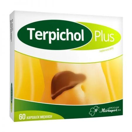 Terpichol Plus, kapsułki miękkie, 60 szt. + Bez recepty | Przewód pokarmowy i trawienie | Niestrawność ++ Herbapol Wrocław
