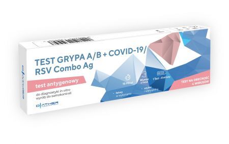 Test Grypa A/B + COVID-19/RSV Combo Ag, 1 szt. Diather + Sprzęt i wyroby medyczne | Testy diagnostyczne ++ Diather