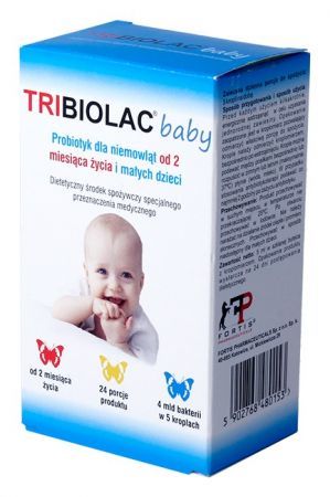 Tribiolac Baby, probiotyk dla niemowląt krople, 5 ml + Bez recepty | Przewód pokarmowy i trawienie | Probiotyki ++ Fortis