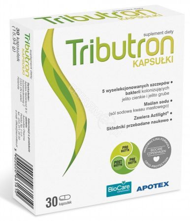 Tributron, kapsułki, 30 szt. + Bez recepty | Przewód pokarmowy i trawienie | Probiotyki ++ Aurovitas Pharma