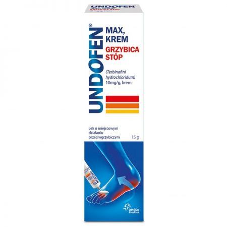 Undofen Max, 1% krem przeciwgrzybiczy (10 mg / g), 15 g + Kosmetyki i dermokosmetyki | Problemy skórne | Grzybica ++ Omega Pharma