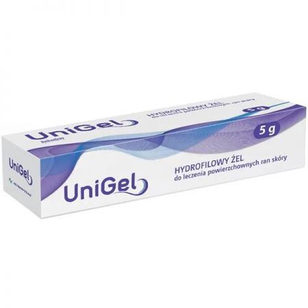 UniGel, żel do leczenia ran, 5 g + Kosmetyki i dermokosmetyki | Problemy skórne | Pozostałe produkty łagodzące problemy skórne ++ Aurovitas Pharma