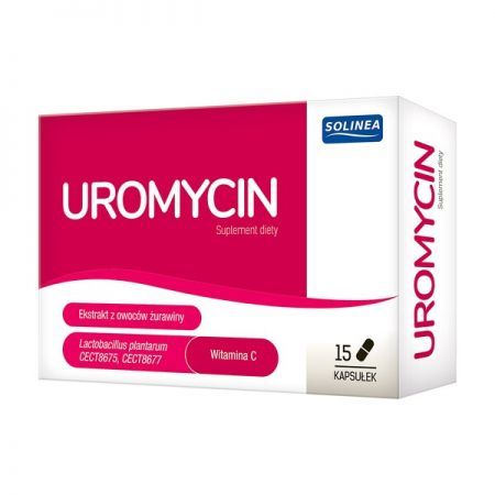 Uromycin, kapsułki, 15 szt. + Bez recepty | Drogi moczowe | Infekcje i stany zapalne ++ Solinea