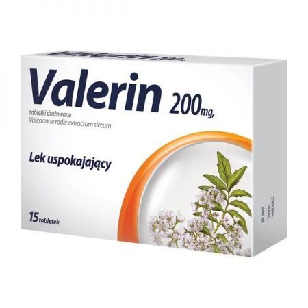 Valerin 200 mg, tabletki drażowane, 15 szt + Bez recepty | Uspokajające i nasenne | Nerwy i stres ++ Aflofarm