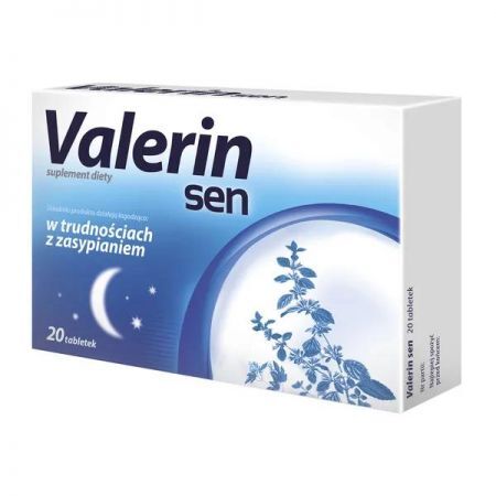 Valerin Sen, tabletki, 20 szt. + Bez recepty | Uspokajające i nasenne | Spokojny sen ++ Aflofarm