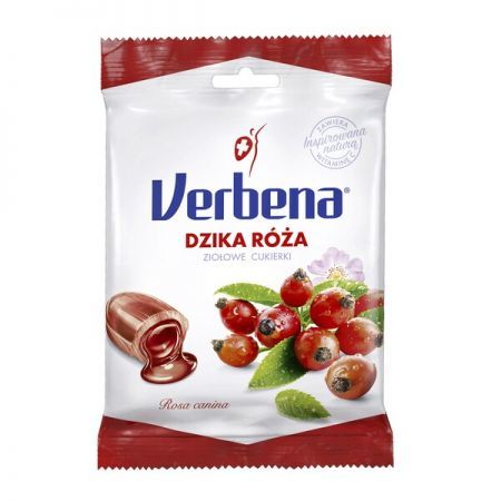 Verbena, cukierki ziołowe z dziką różą i witaminą C, 60 g + Bez recepty | Homeopatia i zioła | Zioła ++ I.d.c.holding