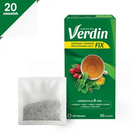 Verdin fix, saszetki, 20 szt. + Bez recepty | Przewód pokarmowy i trawienie ++ Us Pharmacia