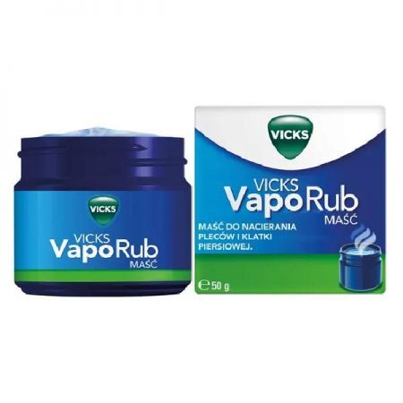 Vicks VapoRub, maść, 50 g + Bez recepty | Przeziębienie i grypa | Kaszel ++ Wick Pharma