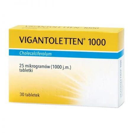 Vigantoletten 1000 j.m., tabletki, 30 szt. + Bez recepty | Witaminy i minerały | Witamina D ++ Merck