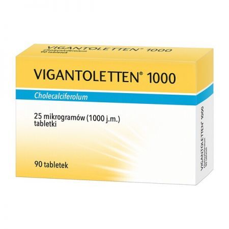 Vigantoletten 1000 j.m., tabletki, 90 szt. + Bez recepty | Kości, stawy, mięśnie | Na mocne kości ++ Procter &amp; Gamble