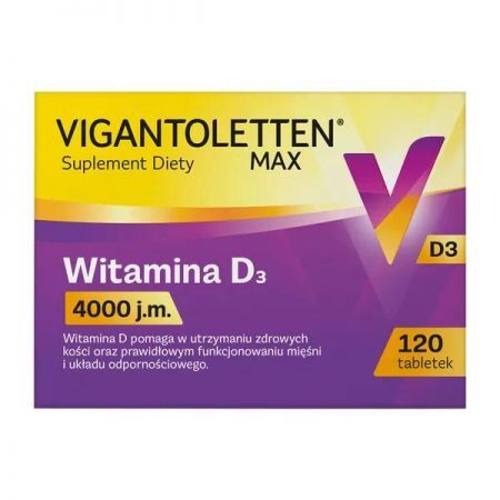 Vigantoletten Max, 4000 j.m. tabletki, 120 szt. + Bez recepty | Odporność | Witaminy na odporność ++ Procter &amp; Gamble