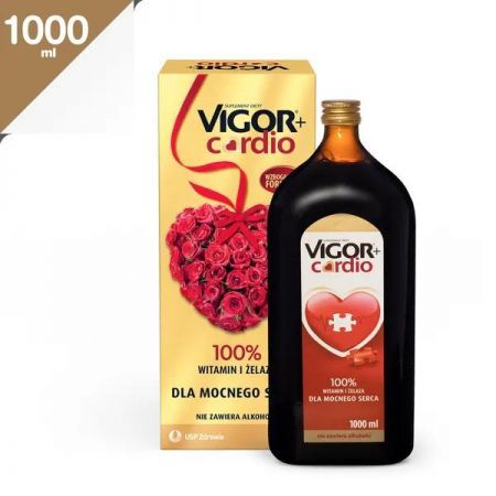 Vigor+ Cardio, płyn, 1000 ml + Bez recepty | Serce i krążenie | Wzmocnienie serca ++ Us Pharmacia