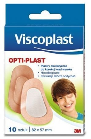Viscoplast Optiplast, plastry okulistyczne, 82 x 57 mm, 10 szt + Sprzęt i wyroby medyczne | Materiały opatrunkowe | Plastry ++ 3M