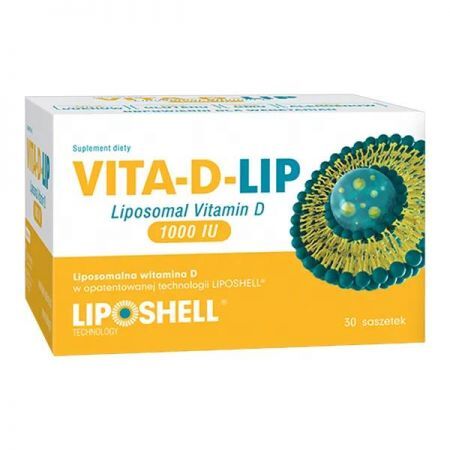 VITA-D-LIP Liposomalna witamina D, 1000 IU żel doustny, 5 g x 30 saszetek + Bez recepty | Witaminy i minerały | Witamina D ++ Lipid Systems Sp. Z.o.o.