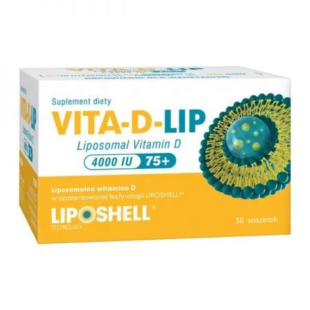 VITA-D-LIP Liposomalna witamina D, 4000 IU żel doustny dla osób 75+, 5 g x 30 saszetek + Bez recepty | Witaminy i minerały | Witamina D ++ Lipid Systems Sp. Z.o.o.
