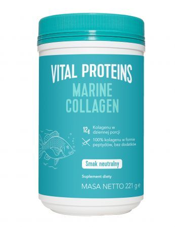 Vital Proteins Marine Collagen, kolagen rybi w proszku smak neutralny, 221 g + Bez recepty | Skóra, włosy i paznokcie ++ Nestle