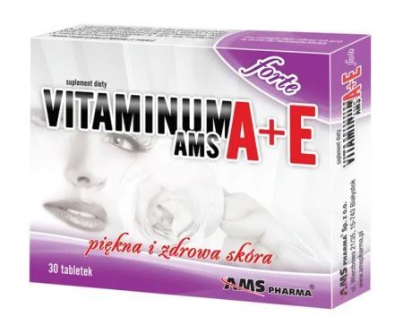 Vitaminum A+E AMS forte, tabletki, 30 szt + Bez recepty | Witaminy i minerały | Witamina A i E ++ Ams Pharma