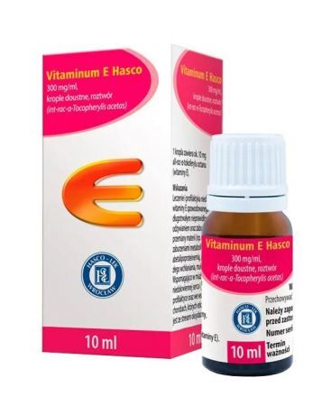 Vitaminum E Hasco, 300 mg/ml krople doustne, 10 ml + Bez recepty | Witaminy i minerały | Witamina A i E ++ Hasco