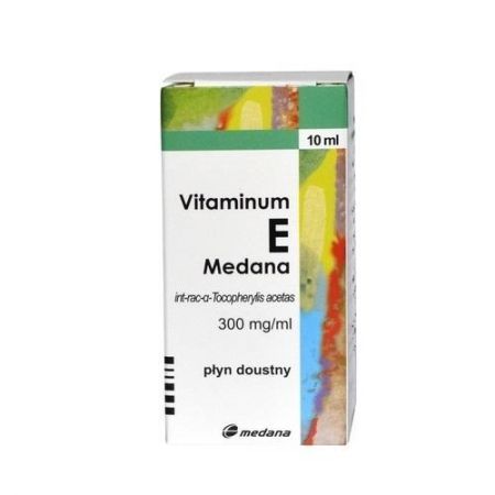 Vitaminum E, krople (300 mg / ml), 10 ml Medana + Bez recepty | Witaminy i minerały | Witamina A i E ++ Medana
