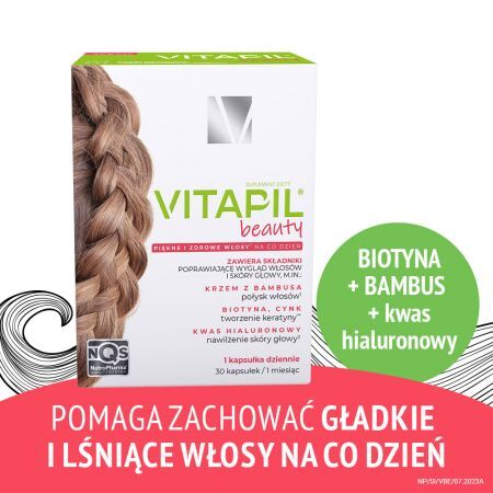 Vitapil Beauty, kapsułki, 30 szt. + Bez recepty | Skóra, włosy i paznokcie ++ Nutropharma