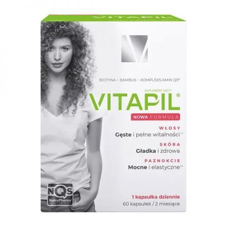 Vitapil(Vitapil z Biotyną), tabletki powlekane, 60 szt. + Bez recepty | Skóra, włosy i paznokcie ++ Nutropharma