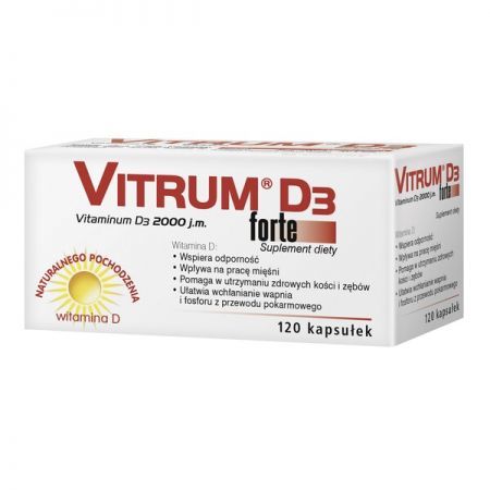 Vitrum D3 Forte, kapsułki, 120 szt. + Bez recepty | Witaminy i minerały | Witamina D ++ Takeda Pharma