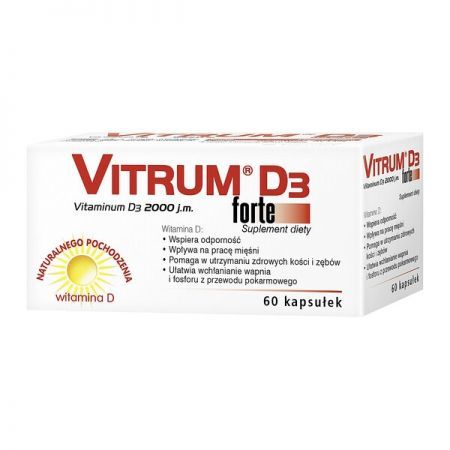 Vitrum D3 Forte, kapsułki, 60 szt. + Bez recepty | Witaminy i minerały | Witamina D ++ Takeda Pharma