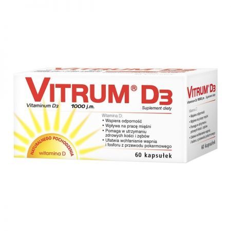 Vitrum D3, kapsułki, 60 szt. + Bez recepty | Witaminy i minerały | Witamina D ++ Takeda Pharma