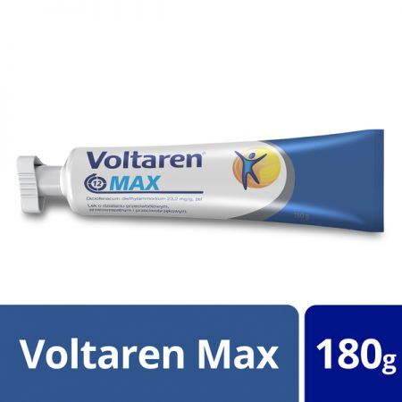 Voltaren Max, 23,2 mg/g żel, 180 g + Bez recepty | Kości, stawy, mięśnie | Ból mięśni i stawów ++ Novartis