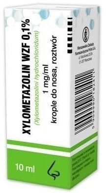 Xylometazolin WZF, 0.1% krople do nosa, 10 ml + Bez recepty | Przeziębienie i grypa | Katar i zapalenie zatok ++ Polfa Warszawa