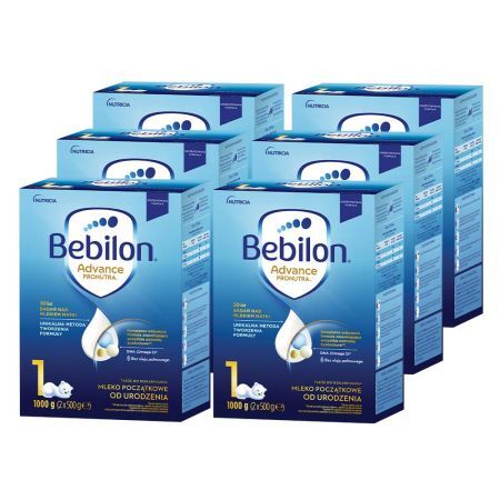 Zestaw Promocyjny Bebilon 1 Pronutra-Advance, mleko początkowe dla niemowląt od urodzenia proszek, 1000 g x 6 szt. + Mama i dziecko | Żywienie dziecka | Mleka modyfikowane ++ Nutricia