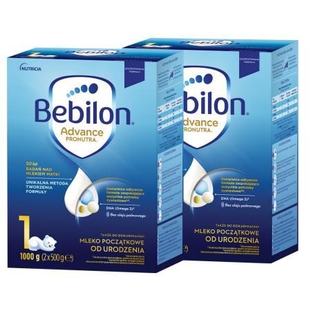 Zestaw Promocyjny Bebilon 1 Pronutra-Advance, mleko początkowe dla niemowląt od urodzenia proszek, 1000 g x 2 szt. + Mama i dziecko | Żywienie dziecka | Mleka modyfikowane ++ Nutricia