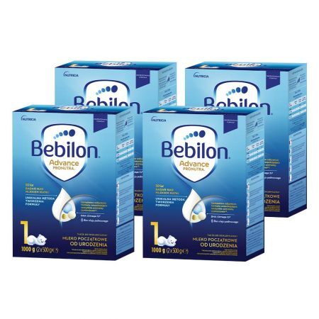Zestaw Promocyjny Bebilon 1 Pronutra-Advance, mleko początkowe dla niemowląt od urodzenia proszek, 1000 g x 4 szt. + Mama i dziecko | Żywienie dziecka | Mleka modyfikowane ++ Nutricia