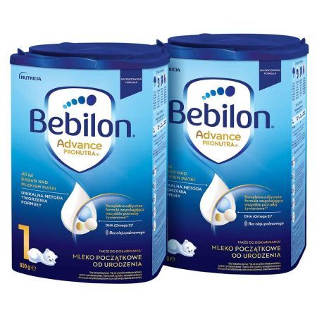 Zestaw Promocyjny Bebilon 1 Pronutra-Advance, mleko początkowe dla niemowląt od urodzenia proszek, 800 g x 2 szt. + Mama i dziecko | Żywienie dziecka | Mleka modyfikowane ++ Nutricia