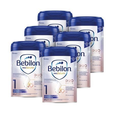 Zestaw Promocyjny Bebilon Profutura 1 Duo Biotik, mleko początkowe dla niemowląt od urodzenia, proszek, 800 g x 6 szt. + Mama i dziecko | Żywienie dziecka | Mleka modyfikowane ++ Nutricia
