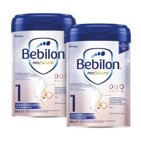 Zestaw Promocyjny Bebilon Profutura 1 Duo Biotik, mleko początkowe dla niemowląt od urodzenia, proszek, 800 g x 2 szt. + Mama i dziecko | Żywienie dziecka | Mleka modyfikowane ++ Nutricia