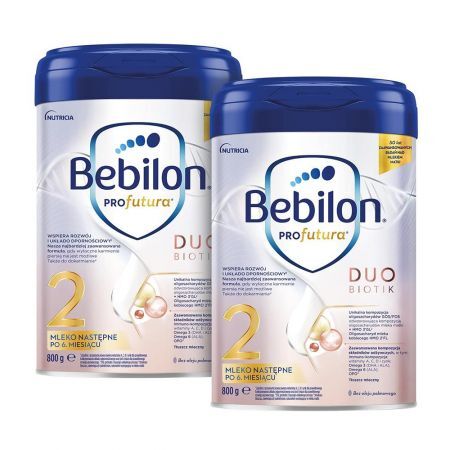 Zestaw Promocyjny Bebilon Profutura 2 Duo Biotik, mleko następne po 6 miesiącu, proszek, 800 g x 2 szt. + Mama i dziecko | Żywienie dziecka | Mleka modyfikowane ++ Nutricia