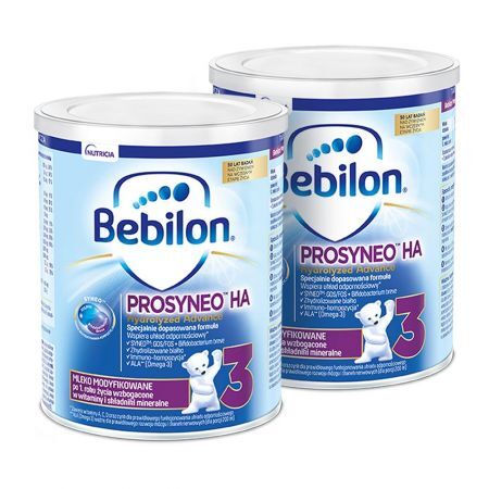 Zestaw Promocyjny Bebilon Prosyneo HA 3 Hydrolyzed Advance, mleko powyżej 1 roku proszek, 400 g x 2 szt. + Mama i dziecko | Żywienie dziecka | Mleka modyfikowane ++ Nutricia