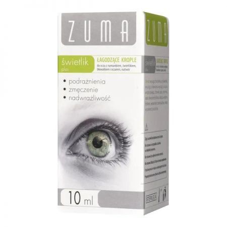 Zuma świetlik plus, łagodzące krople do oczu, 10 ml + Bez recepty | Oczy i wzrok | Krople i żele do oczu ++ S-Lab