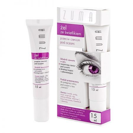 Zuma, żel ze świetlikiem przeciw cieniom pod oczami, 15 ml + Kosmetyki i dermokosmetyki | Pielęgnacja | Usta i oczy ++ S-Lab