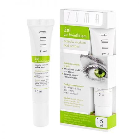 Zuma, żel ze świetlikiem przeciw workom pod oczami, 15 ml + Kosmetyki i dermokosmetyki | Pielęgnacja | Usta i oczy ++ S-Lab